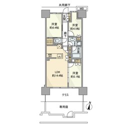 ＳＨＩＮＴＯ　ＣＩＴＹ　Ｂ棟の物件間取画像